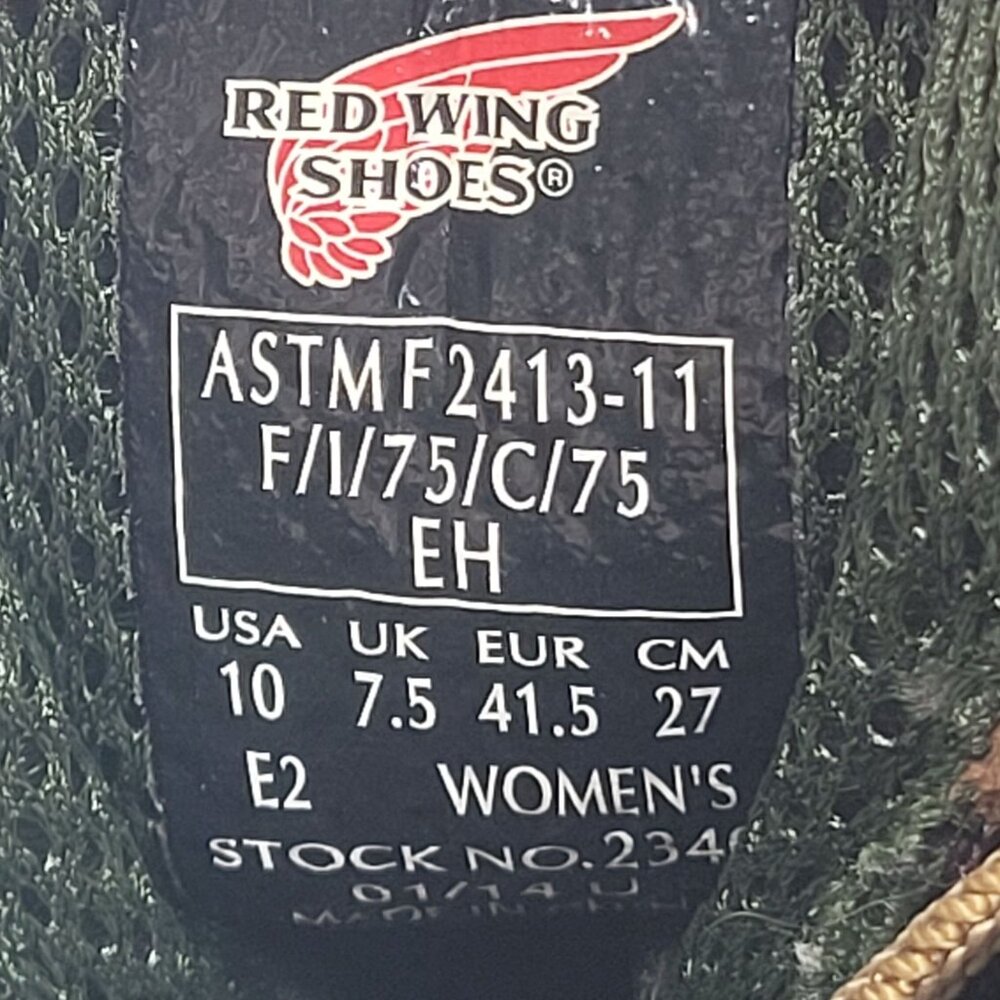 Red Wing 2340 Women's Waterproof Brown Leather Lace Up Boots US Size 10 - Picture 9 of 10